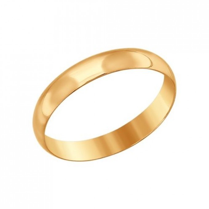 Кольцо обручальное из желтого золота р. 23 SOKOLOV 110182 110182_23