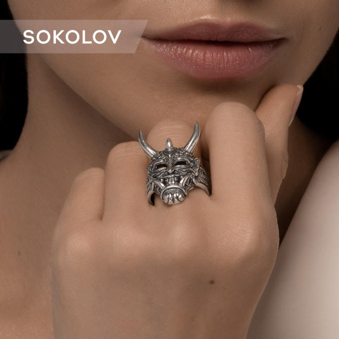 Кольцо из серебра р. 22,5 SOKOLOV 95010230